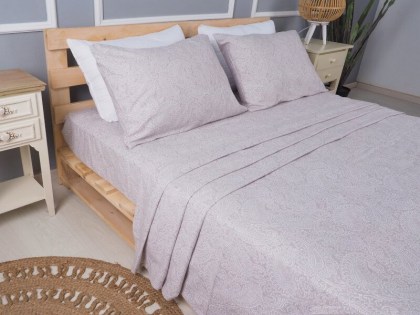 Σετ Σεντόνια Φανελένια Μπεζ Φλοράλ Γαρύφαλλο | Γαρύφαλλο - Λευκά Είδη